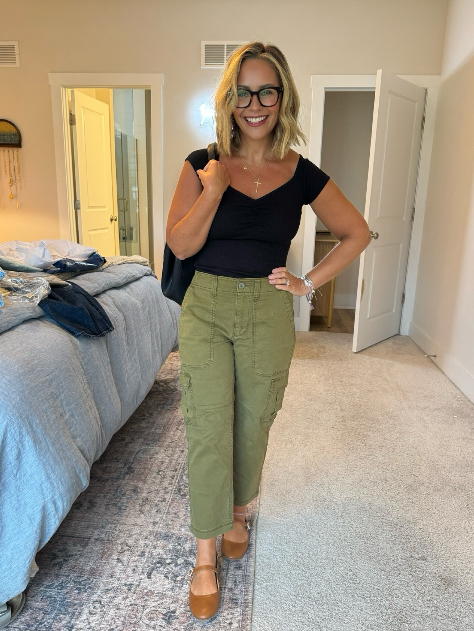 Teacher look #4 🍎

Obsessed with these cargo pants 😍 wearing a Small petite (fit TTS) 
Black twist top (small) 

#LTKSeasonal #LTKStyleTip #LTKFindsUnder50