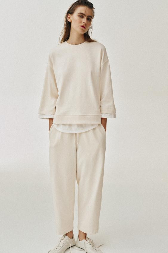 Zara - Balloon Trousers - Navy Blue - S - Woman | Zara AU