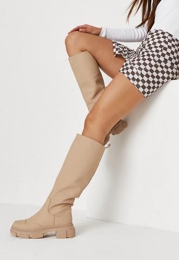 Missguided - Sand Rubberised Toe Cap Wellington Boots | Missguided (US & CA)