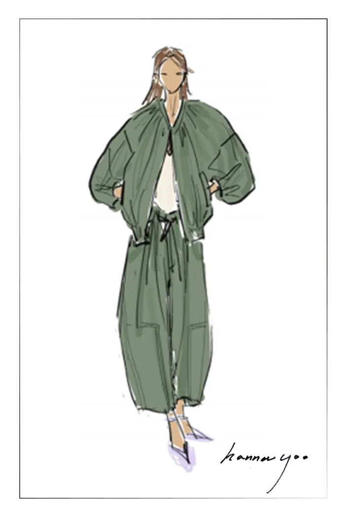 Sana Parachute Bomber Jacket and Pants Matching Set in Cotton | Fabrique