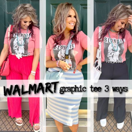 || #walmartpartner #walmartfashion 
@walmartfashion ||

✨SIZING•PRODUCT INFO✨
⏺ Blue & White Striped Sweater Skirt •• L •• sized down for fitted look
⏺ Pink Band Tee Graphic Tee •• M •• Runs a little big 
⏺ Coral Crinkle Lounge Casual Pants •• XL •• TTS 
⏺ Floral Slides •• sized up 1/2
⏺Coral Crossbody Saddle Bag with Striped Guitar Strap
⏺ Black Pants Workwear Trouser •• wearing L but need XL •• TTS leaning big
⏺ Crochet White Sneakers •• run big 
⏺ White Crossbody Bag with Studs 
⏺ Shaping Short Shapewear I like with sweater skirts •• XL •• TTS 

📍Say hi on YouTube•Tiktok•Instagram ✨”Jen the Realfluencer | Decent at Style”

🛍 🛒 HAPPY SHOPPING! 🤩

#walmart #walmartfinds #walmartfind #walmartfall #founditatwalmart #walmart style #walmartfashion #walmartoutfit #walmartlook  
#graphic #tee #graphictee #graphicteeoutfit #graphicteelook #graphicteestyle #graphicteefashion #graphicteeoutfitinspo #graphicteeoutfitinspiration #skirt #skirtoutfit #skirtoutfitinspo #skirtoutfitinspiration #skirtlook #skirtstyle #skirtfashion #pink #pinklook #lookswithpink #outfitwithpink #outfitsfeaturingpink #pinkaccent #pinkoutfit #pinkoutfits #outfitswithpink #pinkstyle #pinkoutfitideas #pinkoutfitinspo #pinkoutfitinspiration #spring #springstyle #springoutfit #springoutfitidea #springoutfitinspo #springoutfitinspiration #springlook #springfashion #springtops #springshirts #springsweater #workwearoutfit #workwearstyle #workwearfashion #workwearinspo #workoutfit #workstyle #workoutfitinspo #workoutfitinspiration #worklook #workfashion #officelook #officestyle #workstyle #workfashion #officefashion #inspo #inspiration #slacks #trousers #professional #professionalstyle #professionaloutfit #professionaloutfitinspo #professionaloutfitinspiration #professionalfashion #professionallook #dresspants #blue #darkblue #lightblue #navy #navyblue #babyblue #cobaltblue #grayblue #teal #tealblue #blueoutfit #blueoutfitinspo #bluestyle #blueshirt #bluepants #blueoutfitinspiration #outfitwithblue #bluelook 
#under10 #under20 #under30 #under40 #under50 #under60 #under75 #under100

#LTKSeasonal #LTKunder50 #LTKcurves