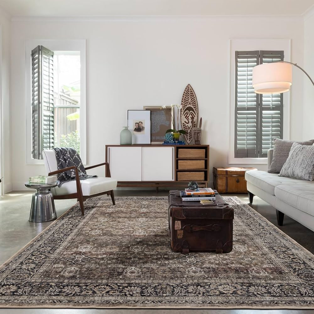 8x10 Area Rugs-Washable Non-Slip Area Rugs for Living Room, Dining Room, Bedroom Home Office-Vint... | Amazon (US)