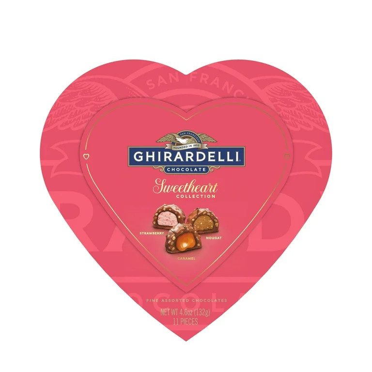 GHIRARDELLI Sweetheart Collection Pralines Heart Shaped Box, 4.6 oz | Walmart (US)