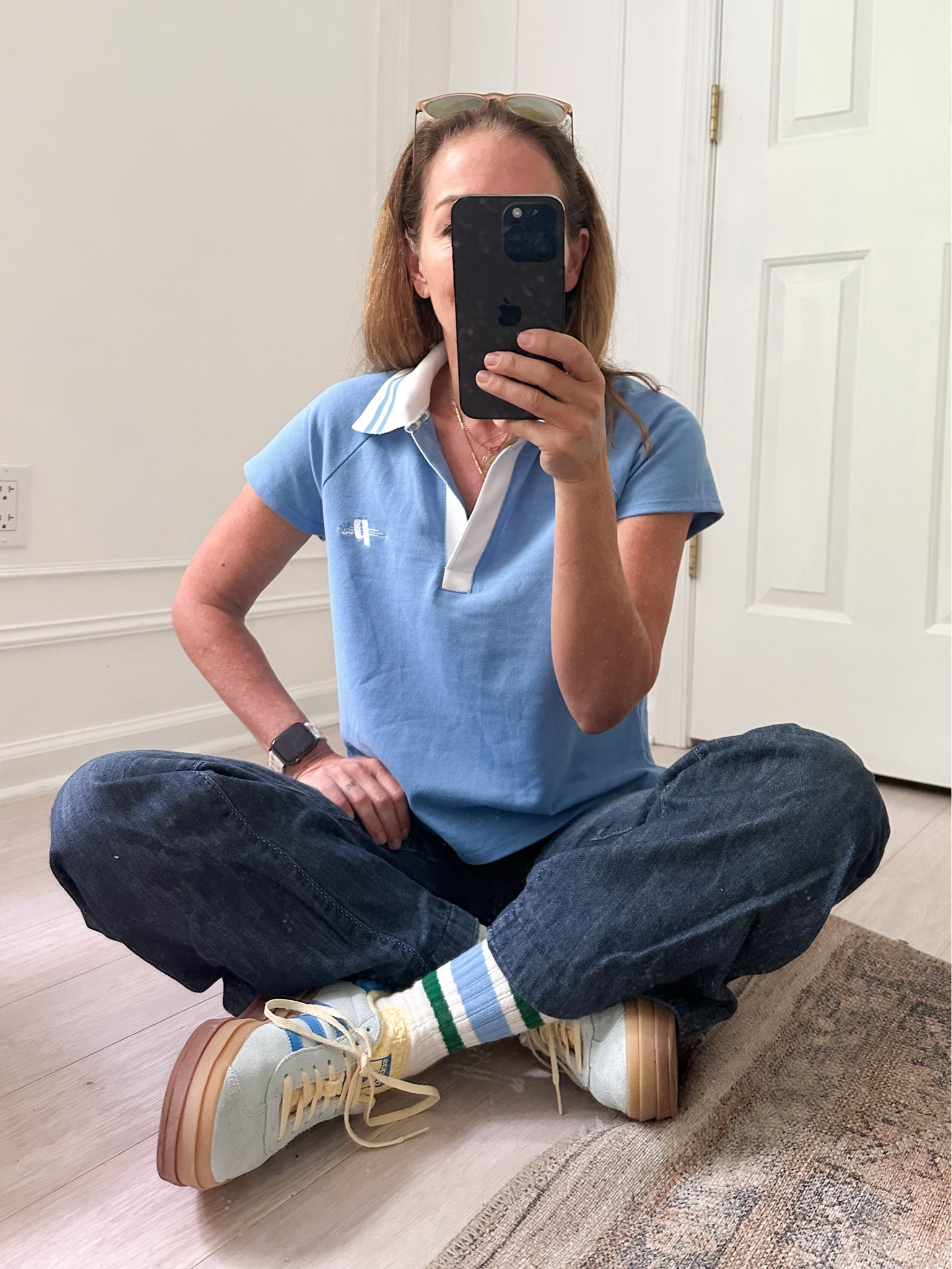 Now also some retro socks with my Adidas gazelles and retro pickle ball shirt

#LTKFindsUnder50 #LTKStyleTip #LTKOver40