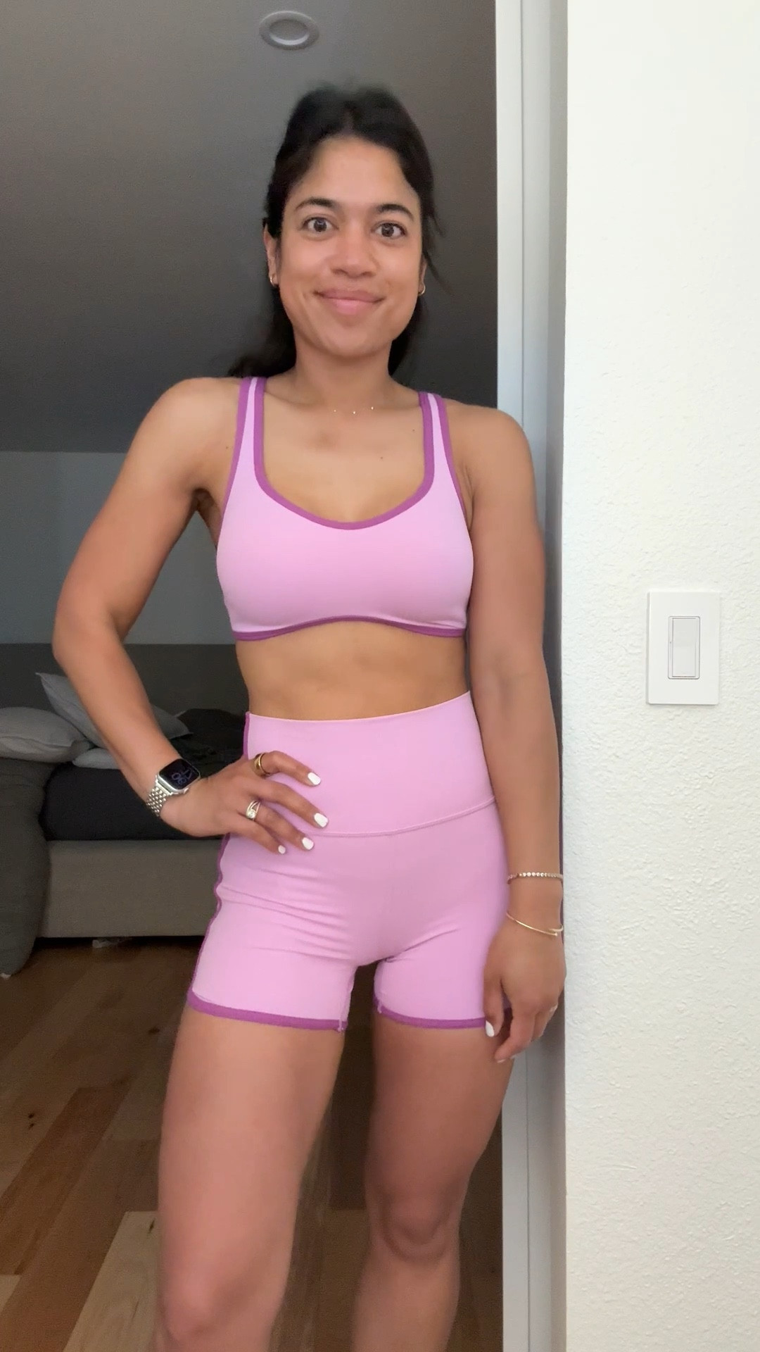 Cute workout set under $50! Comes in 5 colors! Wearing small in top and XS in bottoms! 

#LTKActive #LTKfitnessgoals #LTKootd