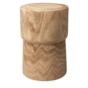 Jamie Young Co Yucca Traditional Solid Wood Side Table in Natural | Cymax
