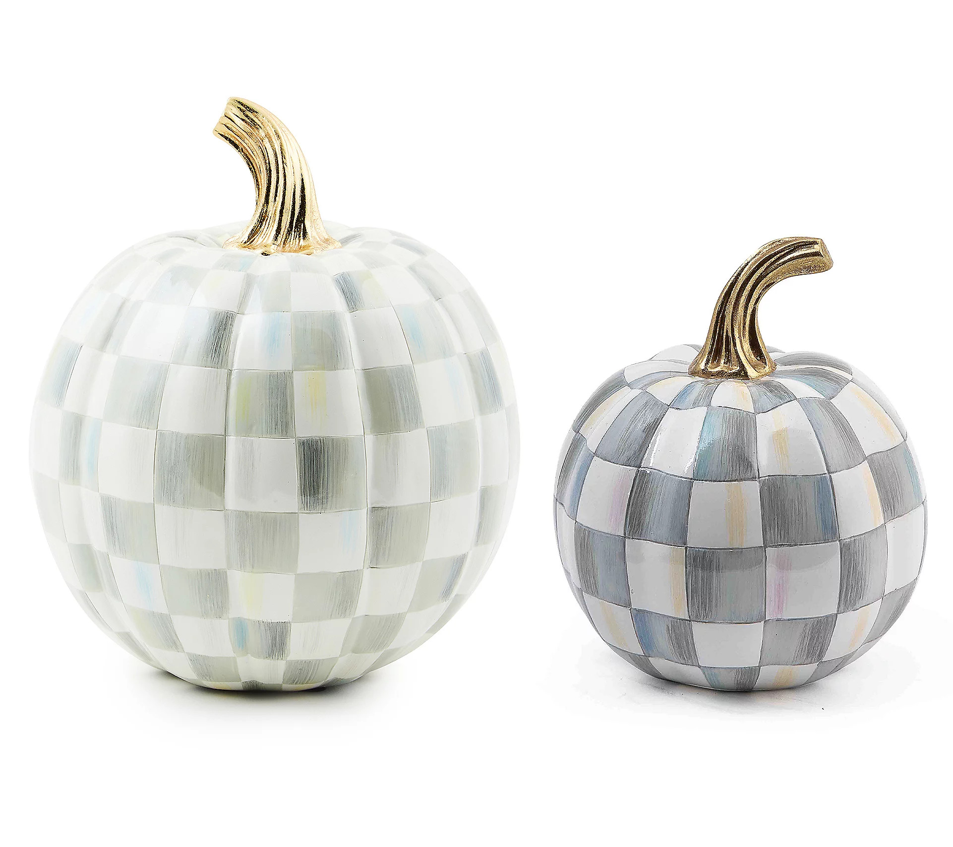 MacKenzie-Childs Set of 2 Small and Mini Pumpkins | QVC