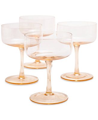 Stackable Coupe Glasses, Set of 4, Created For Macy's | Macys (US)