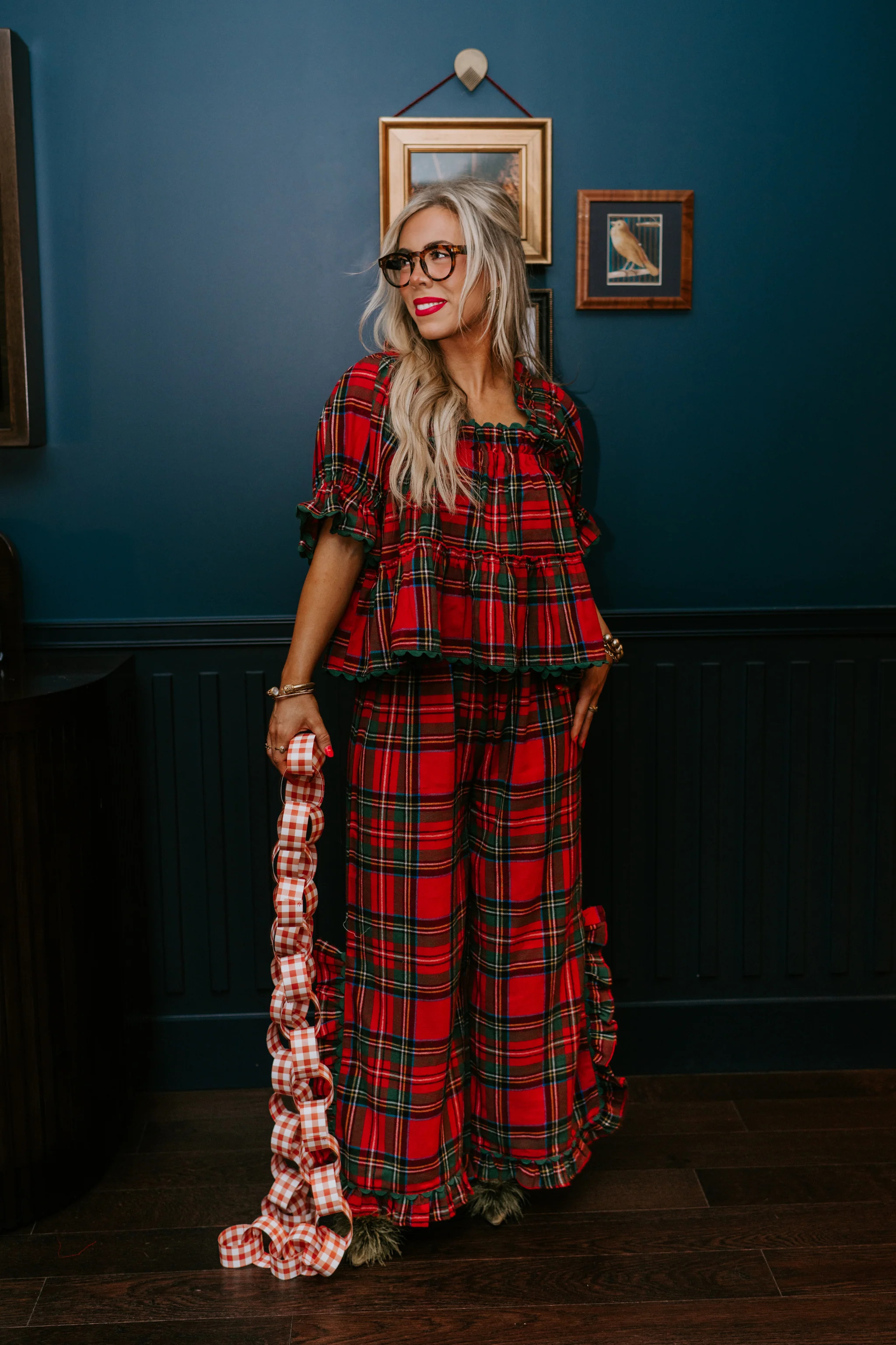 Polly Pajama Set in red plaid | Elizabeth Wilson Designs