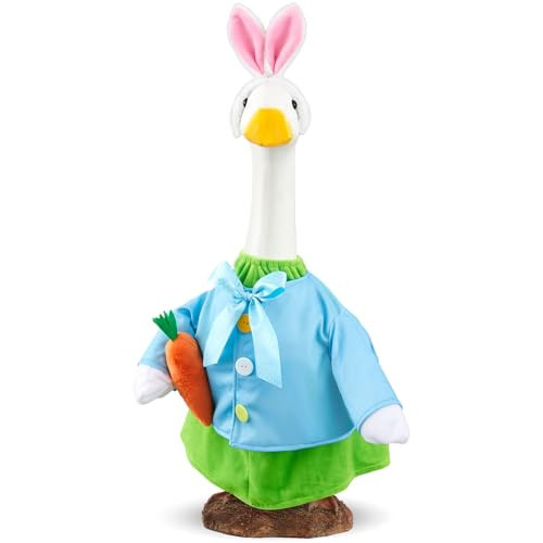 Yeyeplum Easter Porch Goose Outfits, Cute Yard Lawn Goose Clothing for 23'' Cement Goose, Porch Goose Clothes for Cement Goose, Concrete Porch Goose Outfits, Yard Goose Costume for Garden Decoration | Amazon (US)