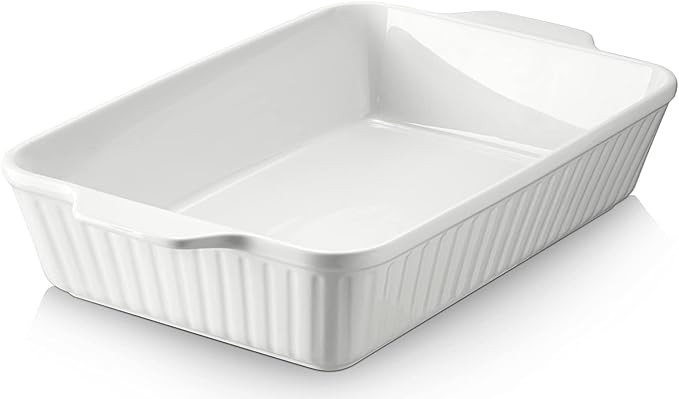 DOWAN Casserole Dish, 9x13 Ceramic Baking Dish, Large Lasagna Pan Deep for Oven, 4.2 Quarts Bakin... | Amazon (US)