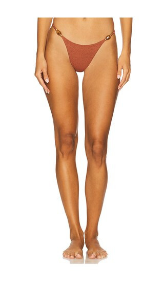 Vix Swimwear Olivia Brazilian Bikini Bottom in Brown. - size XS | Revolve Clothing (Global)
