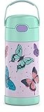 THERMOS FUNTAINER 12 Ounce Stainless Steel Vacuum Insulated Kids Straw Bottle, Butterfly Frenzy | Amazon (US)