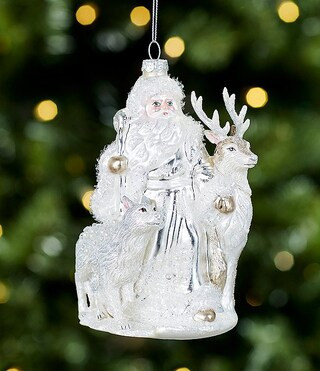 All Is Calm Collection White Santa Ornament | Dillards