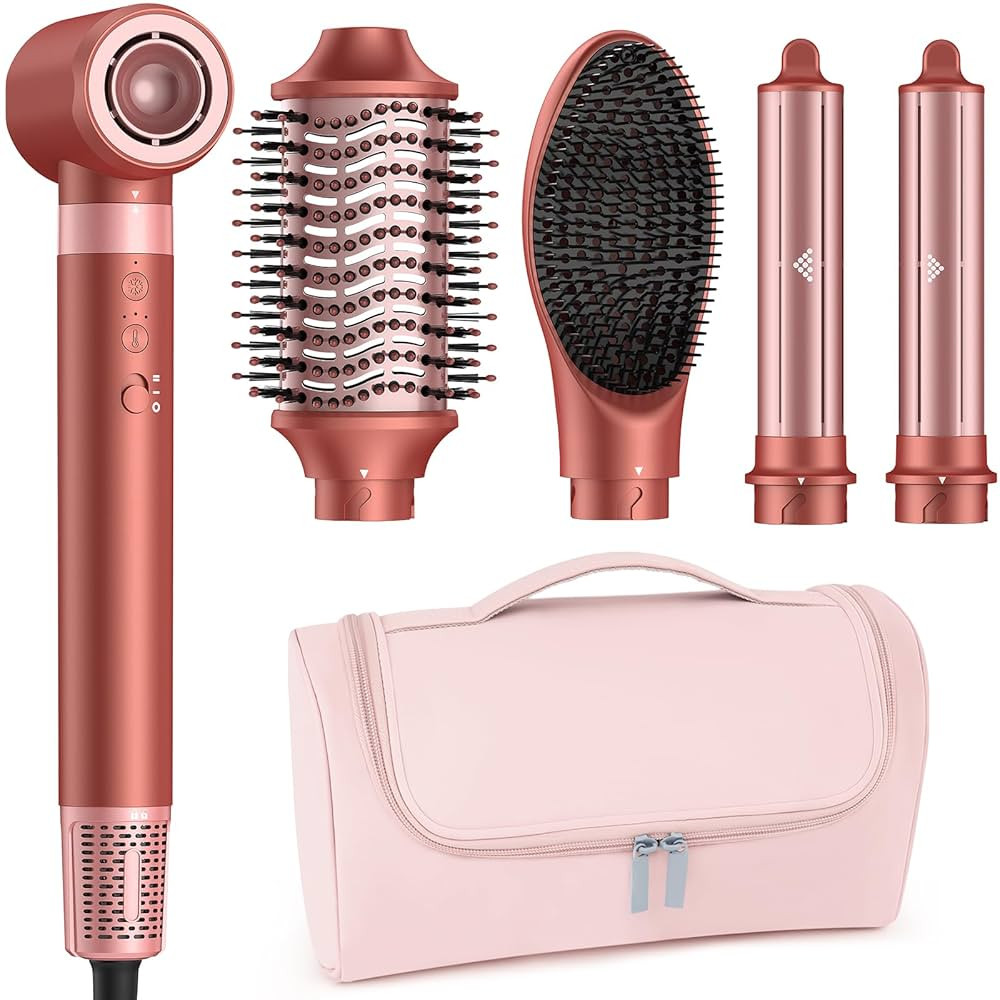 5 in 1 High-Speed Hot Air Styler - Professional Frizz-Free Hair Dryer Brush, Fast Drying Hair Dry... | Amazon (US)