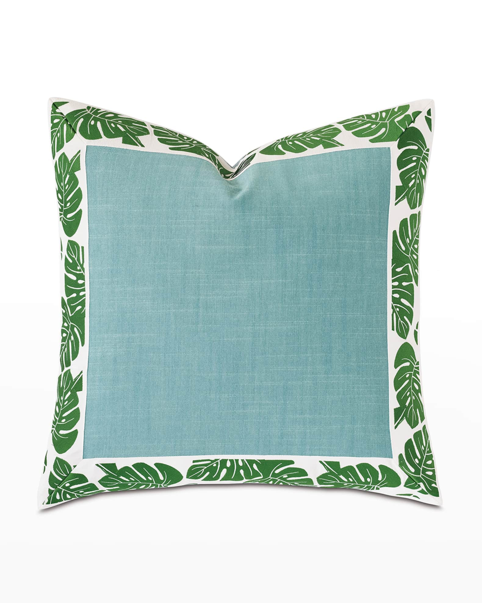 Eastern Accents St. Barths Mitered Border Pillow | Neiman Marcus