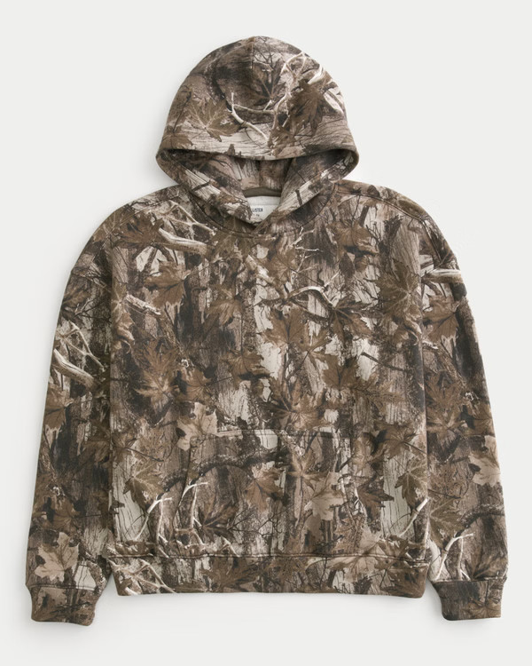 Hollister Feel Good Fleece Boxy Camo Hoodie | Hollister (US)