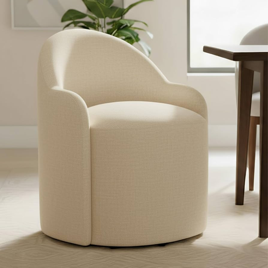KISLOT Upholstered Dining Chairs with Casters, No Assembly Modern Dining Room Chairs Accent Vanit... | Amazon (US)