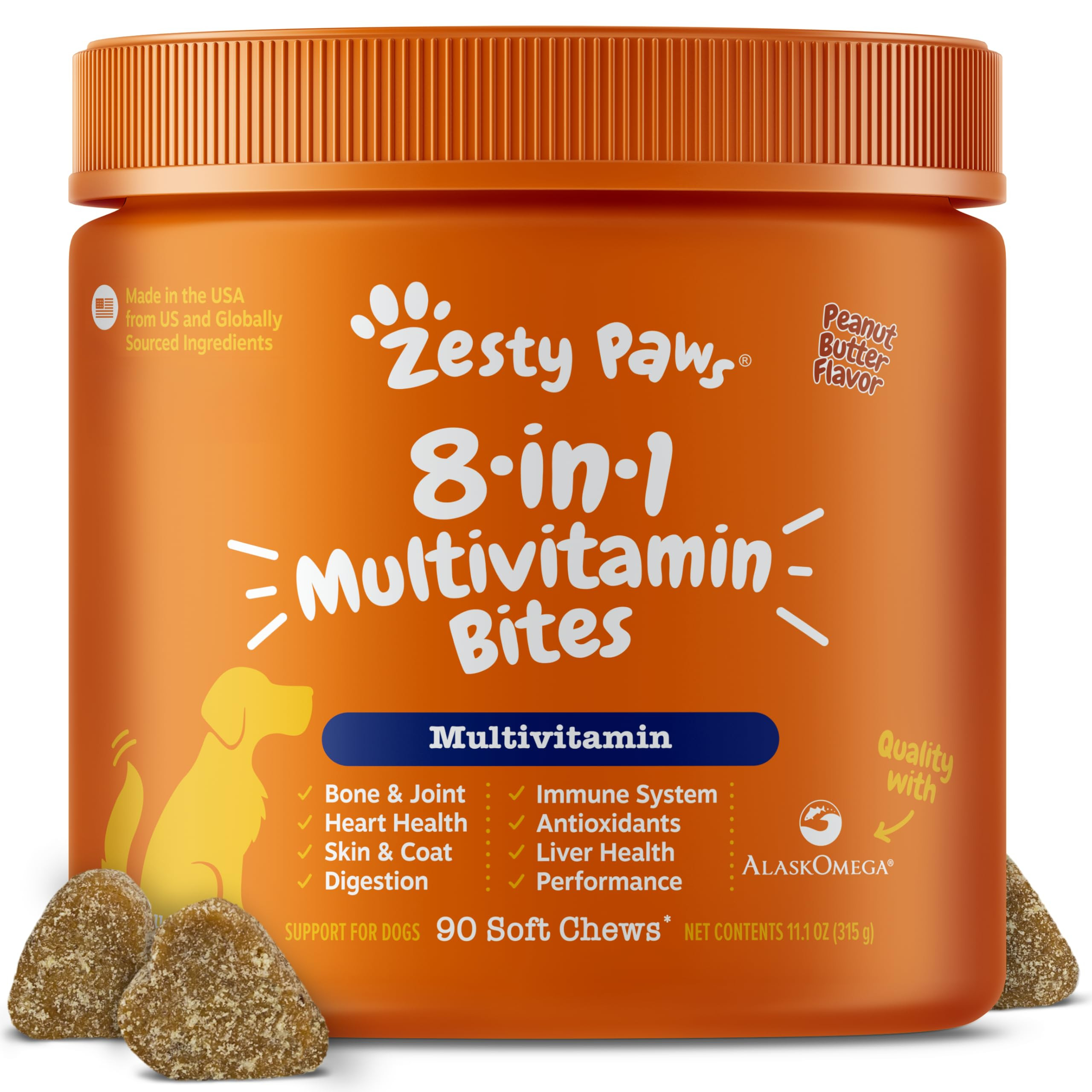 Zesty Paws Multivitamin Treats for Dogs, Glucosamine Chondroitin Joint Support + Digestive Enzyme... | Amazon (US)
