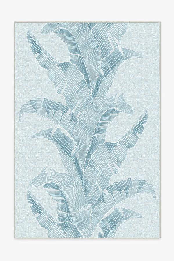 Gray Malin Outdoor Banana Leaf Soft Blue Rug | Ruggable