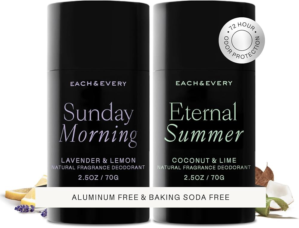 Each & Every Aluminum Free Deodorant for Women & Men \u2013 Natural Fragrance 72-Hr Odor Protecti... | Amazon (US)