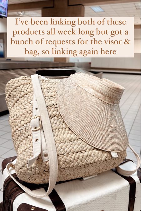 Vacation must haves beach bag, straw visor, hat, travel 

#LTKstyletip #LTKFind #LTKtravel