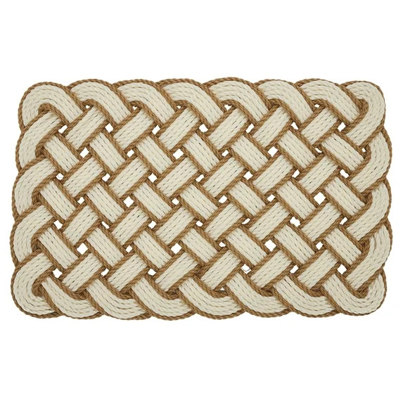 Mainstays Woven Pretzel Knotted PVC Outdoor Doormat, 18" x 30" | Walmart (US)