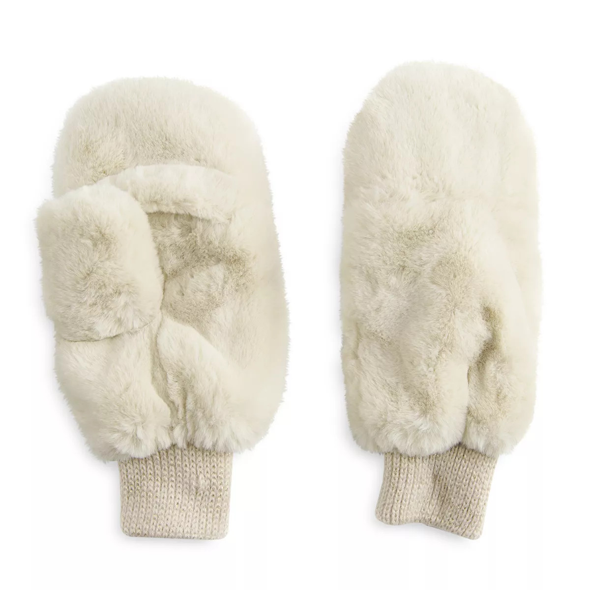 Women's LC Lauren Conrad Faux Fur Mittens | Kohl's