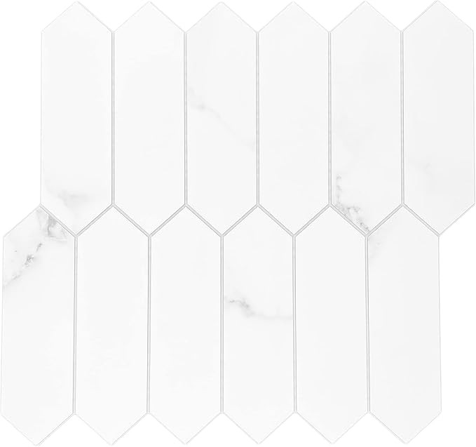 SUNWINGS Backsplash Tile for Kitchen Peel and Stick, Stone Composite Self Adhesive Tiles Faux Mar... | Amazon (US)