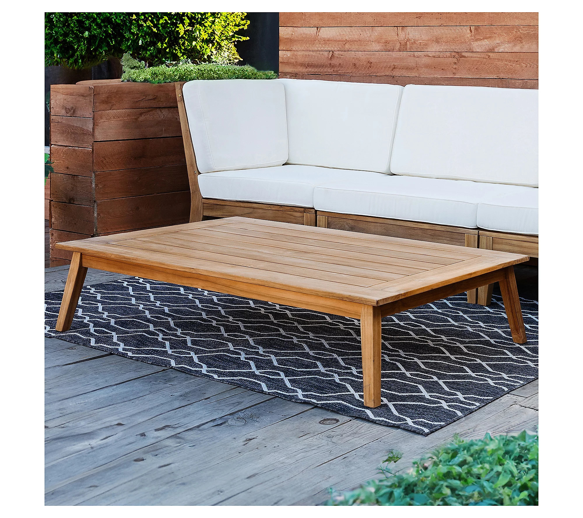 Linon Home Teak Soha Coffee Table 12In | QVC