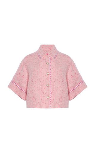 Khloe Tweed Cover-Up Shirt | Moda Operandi (Global)