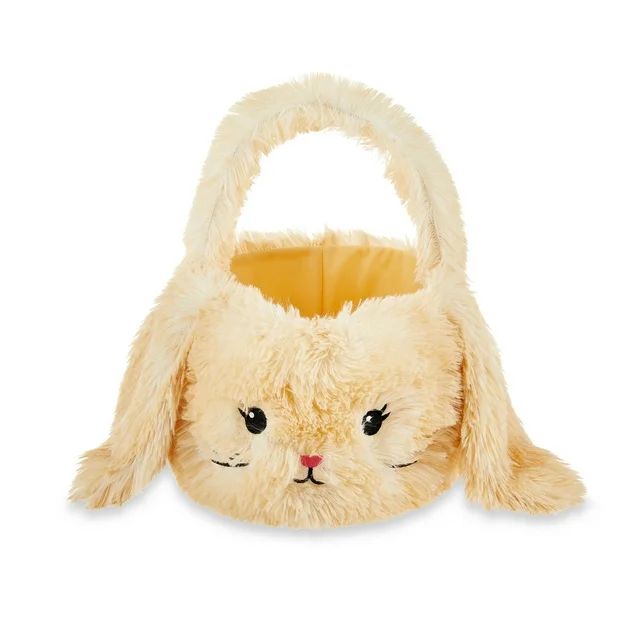 Easter Plush Tan Bunny Easter Basket, by Way To Celebrate - Walmart.com | Walmart (US)