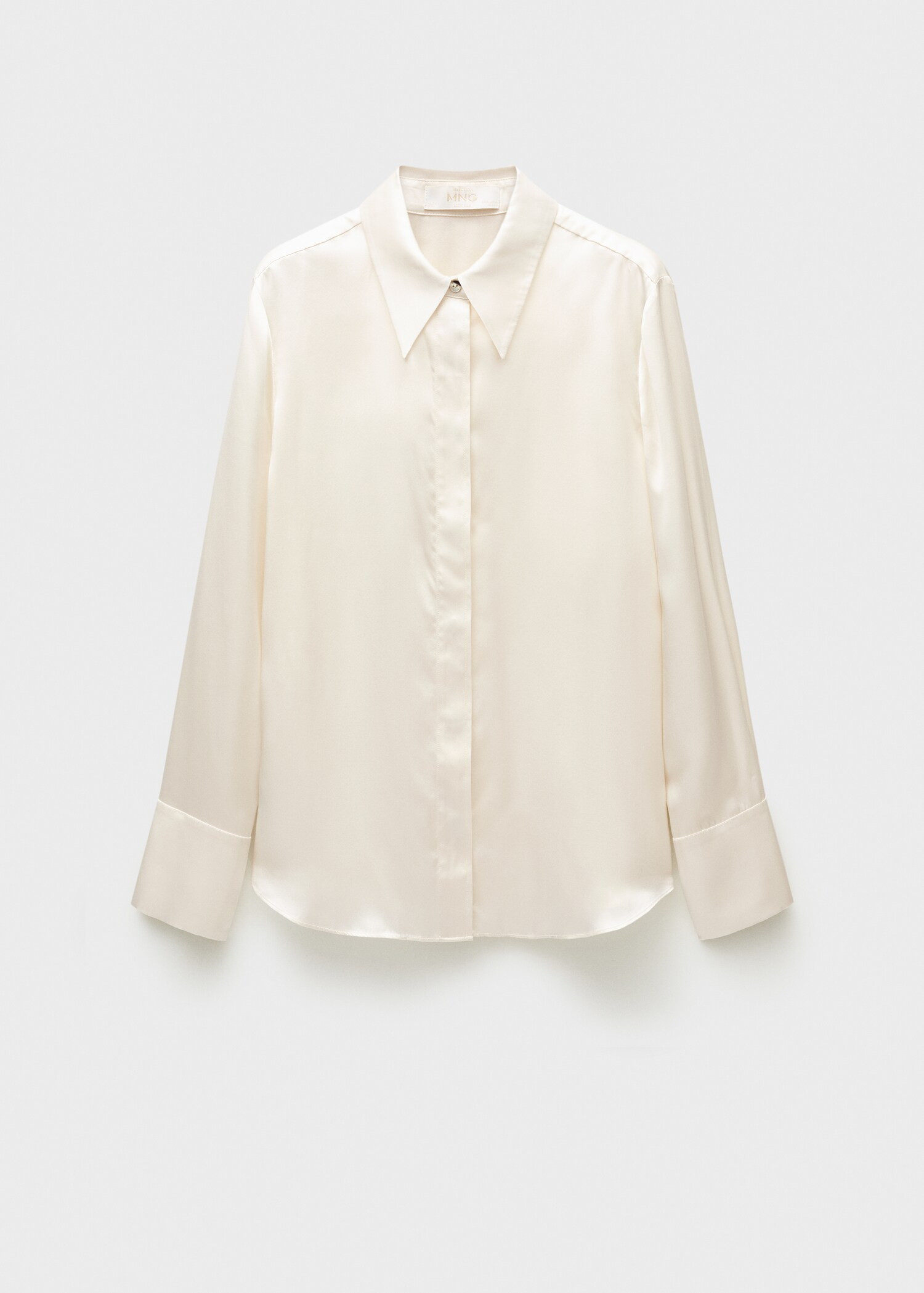 100% silk satin shirt | MANGO (US)