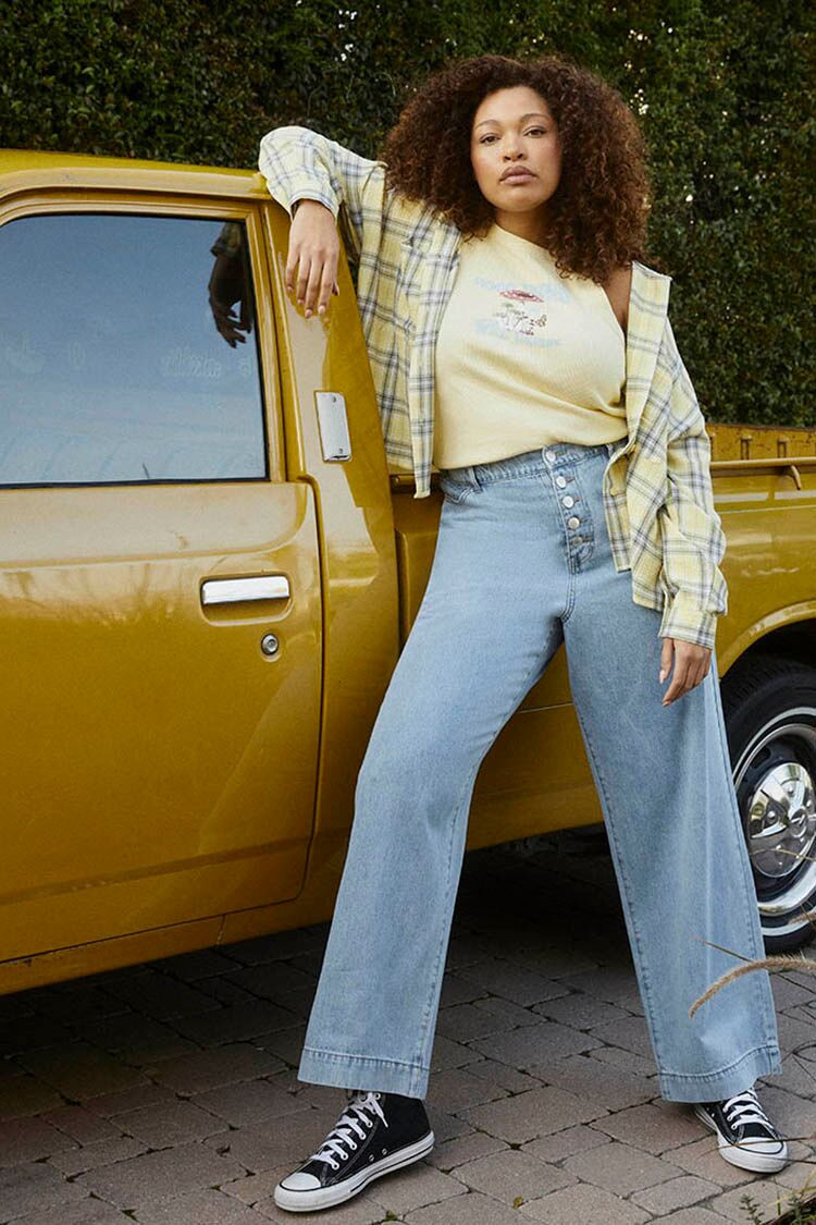 Women Wide-Leg Jeans in Light Denim, 20 | Forever 21 (US)