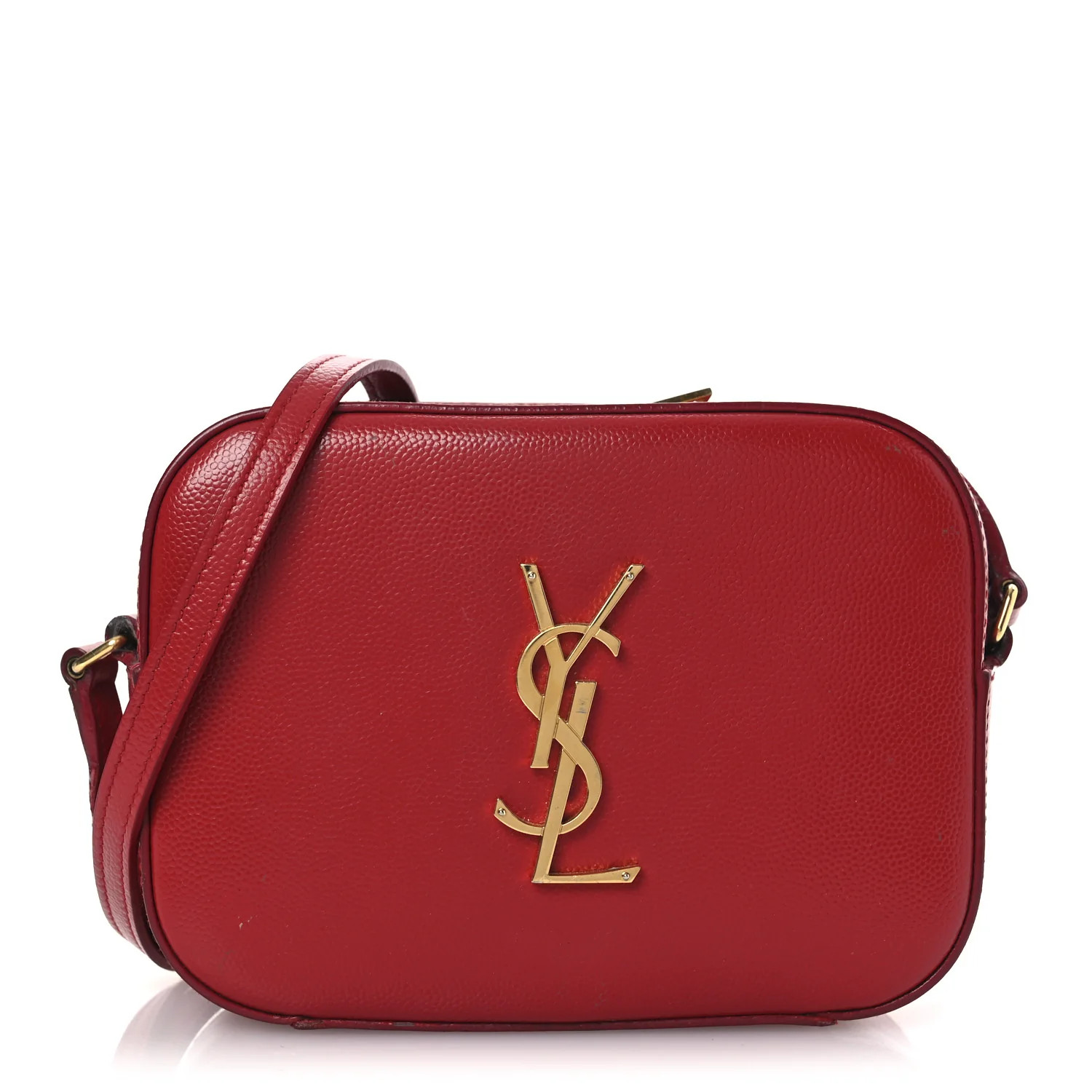 Saint Laurent Grain De Poudre Small Classic Monogram Camera Bag New Red 1744246 | FASHIONPHILE (US)
