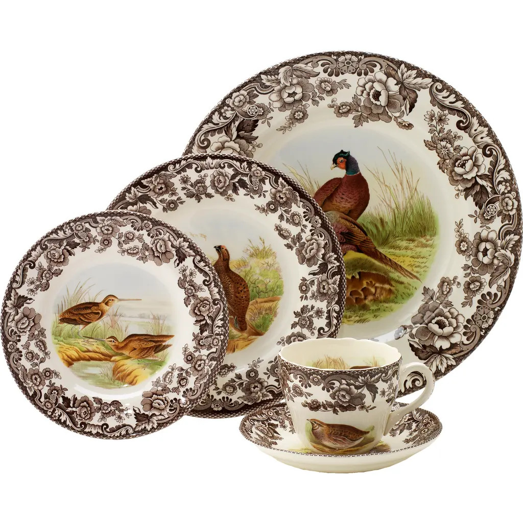 Spode Woodland 5 Piece Place Setting in Brown at Nordstrom | Nordstrom