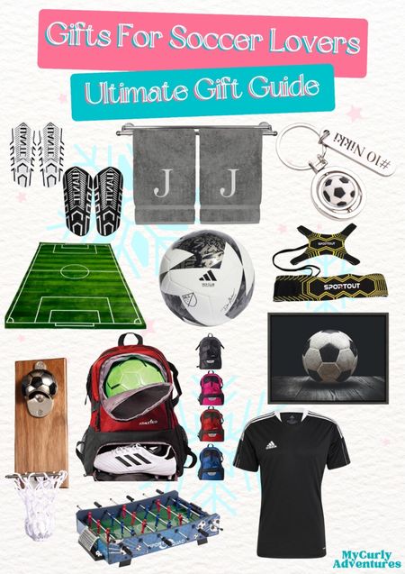 Score big with these Christmas gift ideas for soccer fanatics! - Shin Guards with Cushion Protection, Monogrammed Hand Towel, Personalized Sports Key Chain Soccer Player, Green Soccer Field Sport Rug, Adidas MLS Club Sports Ball, Soccer / Volleyball Training Equipment Aid, Soccer Bottle Opener with Cap Collector Catcher, Athletico National Soccer Bag, Vintage Soccer Ball on Black Framed on Canvas by Shawn St. Peter, Training Jersey, Compact Mini Tabletop Soccer Game

Best Gifts for Soccer Players and Fans That They Will Love, gifts for soccer lovers, gifts for him, gifts for her, white elephant gifts, secret santa, yankee swap, exchange gift ideas, holiday gift, thanksgiving gift, Christmas gift, birthday gift, personalized gift, Valentines gift, Walmart, Etsy, Amazon, gift ideas, surprise gift, seasonal gift, gift shopping, holiday shopping, Christmas shopping

#LTKHoliday #LTKGiftGuide #LTKfindsunder50 #LTKfindsunder100 #LTKsalealert #LTKfamily #LTKparties #LTKSeasonal #LTKstyletip #LTKtravel #LTKitbag

#LTKkids #LTKfitness #LTKshoecrush