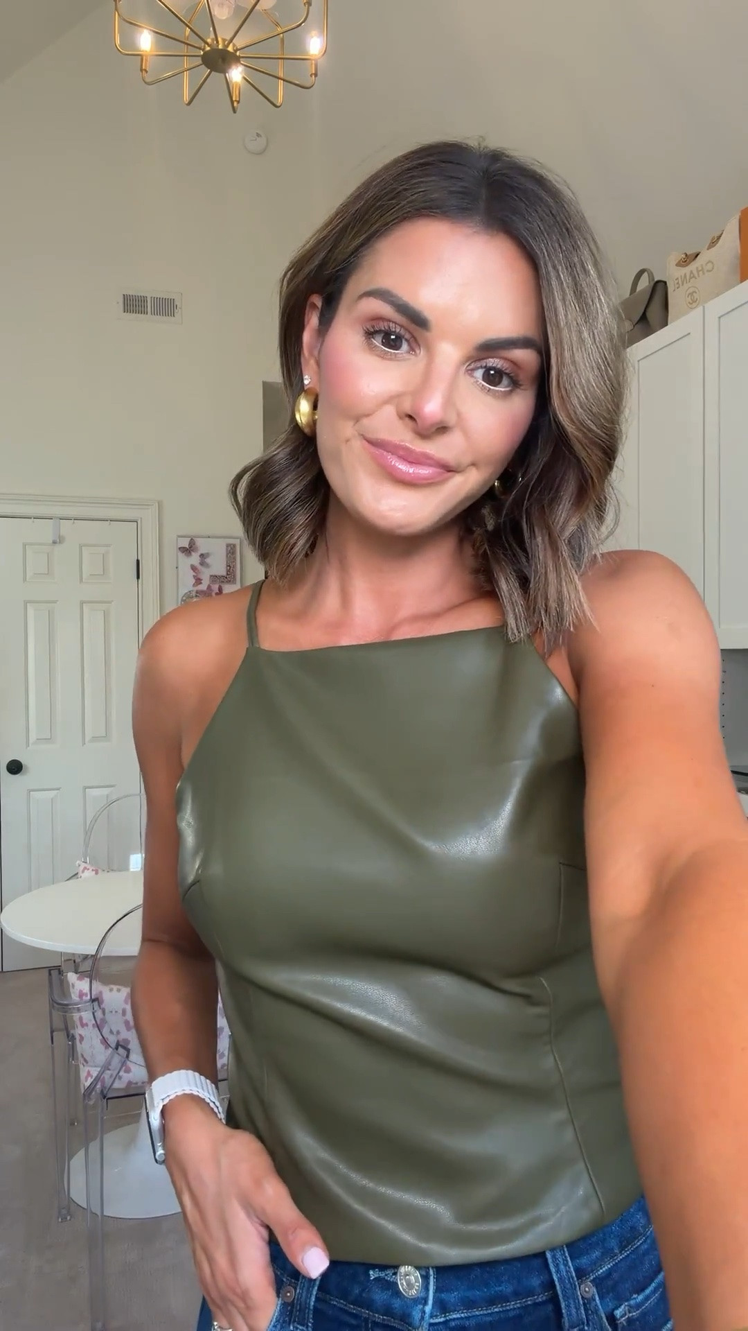 My jeans are 40% off at Nordstrom! ✨

Such a fun leather top. Perfect for a Fall transition date night or girls night out. Wearing size small but should have done XS!

Fall outfits women, leather top, autumn outfits, date night outfits, Katy Harrell

#LTKootd #LTKSeasonal #LTKSaleAlert