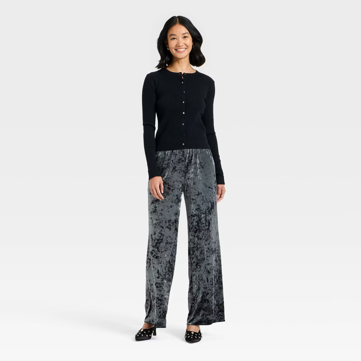 Women's Crushed Velour Pull-On Pants - A New Day™ | Target