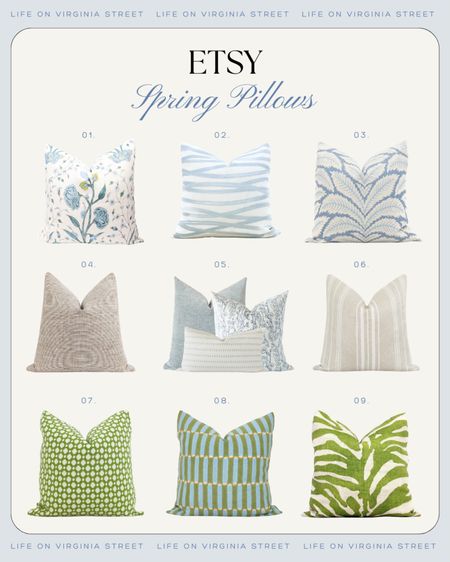 Loving these spring throw pillows from Etsy! Features a mix of designer fabric and more affordable options, these throw pillow covers are perfect for a living room, bedroom, chair and more!
.
#ltkhome #ltkfindsunder100 #ltkfindsunder50 #ltkstyletip #ltkseasonal Etsy finds, spring home decor, spring home accessoriess

#LTKSeasonal #LTKsalealert #LTKhome