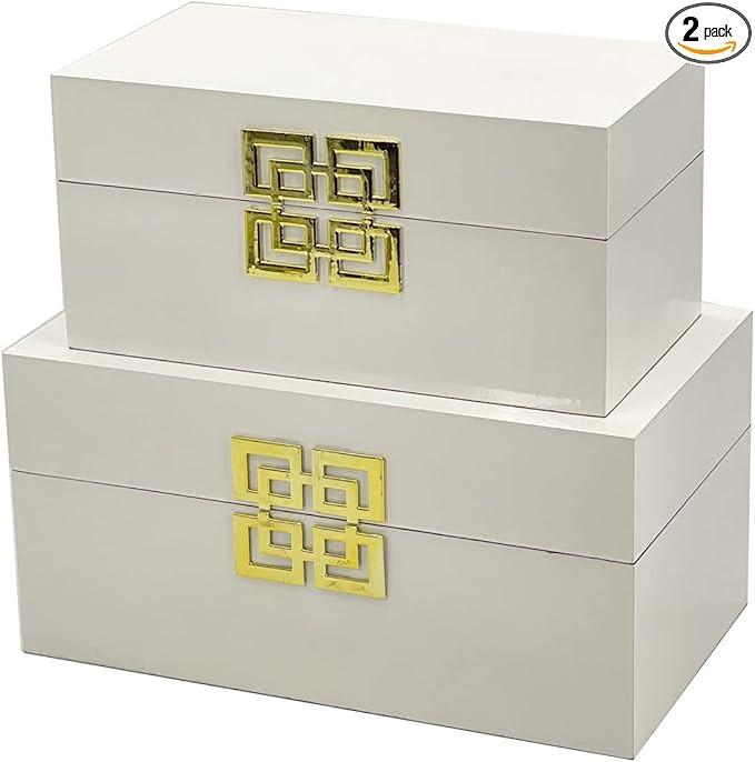 Galt International Large & Small Decorative Storage Box w/Hinged Lid - Classic Design Wood Decor ... | Amazon (US)