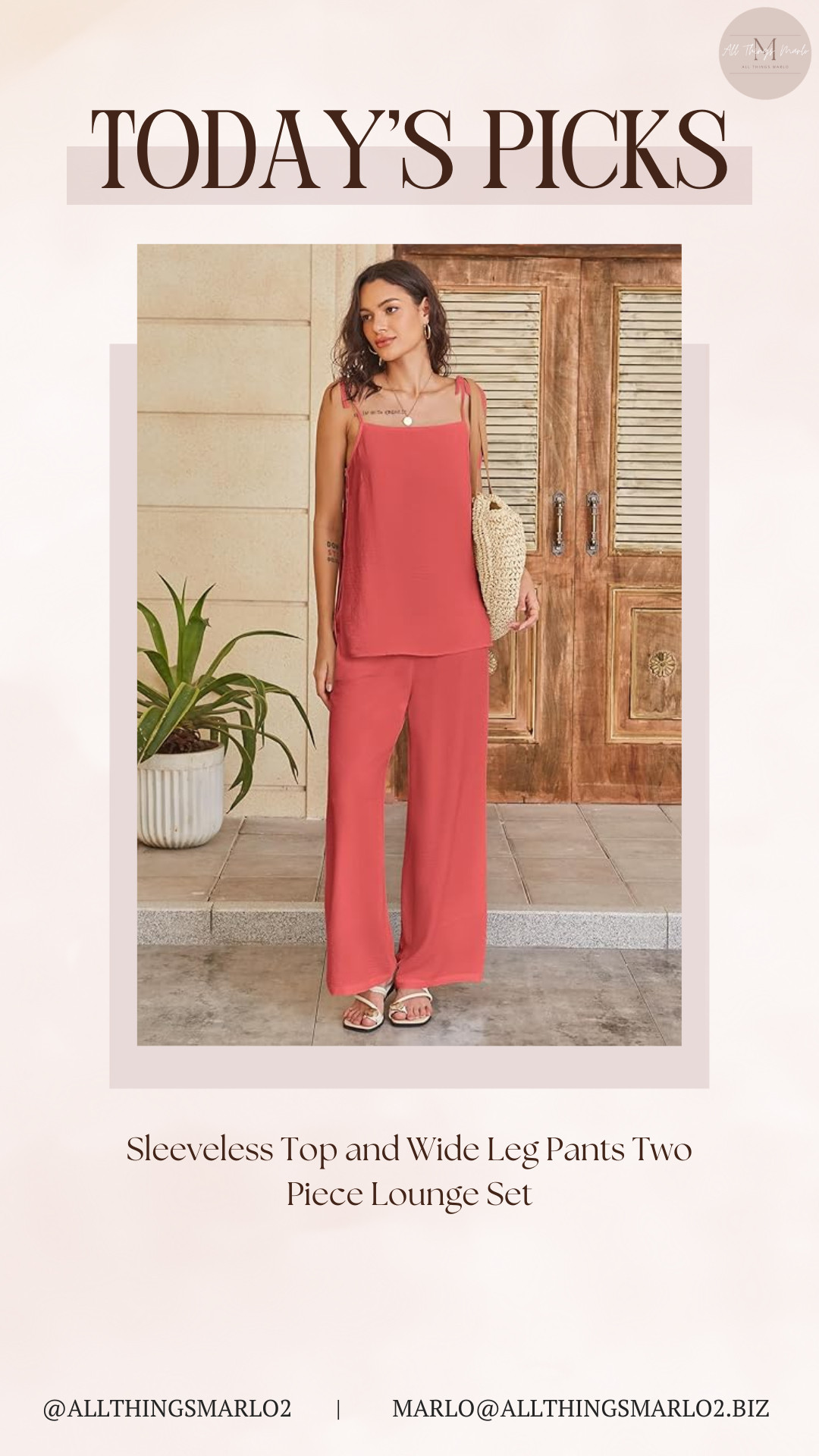 Sleeveless Top and Wide Leg Pants Two Piece Lounge Set 

 #LTKSeasonal #LTKWorkwear #LTKTravel