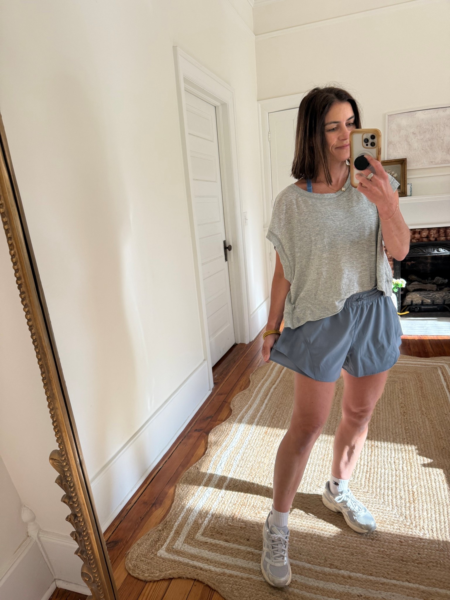 Small in too x small in shorts 

#LTKgrwm #LTKmomlife #LTKfitnessgoals