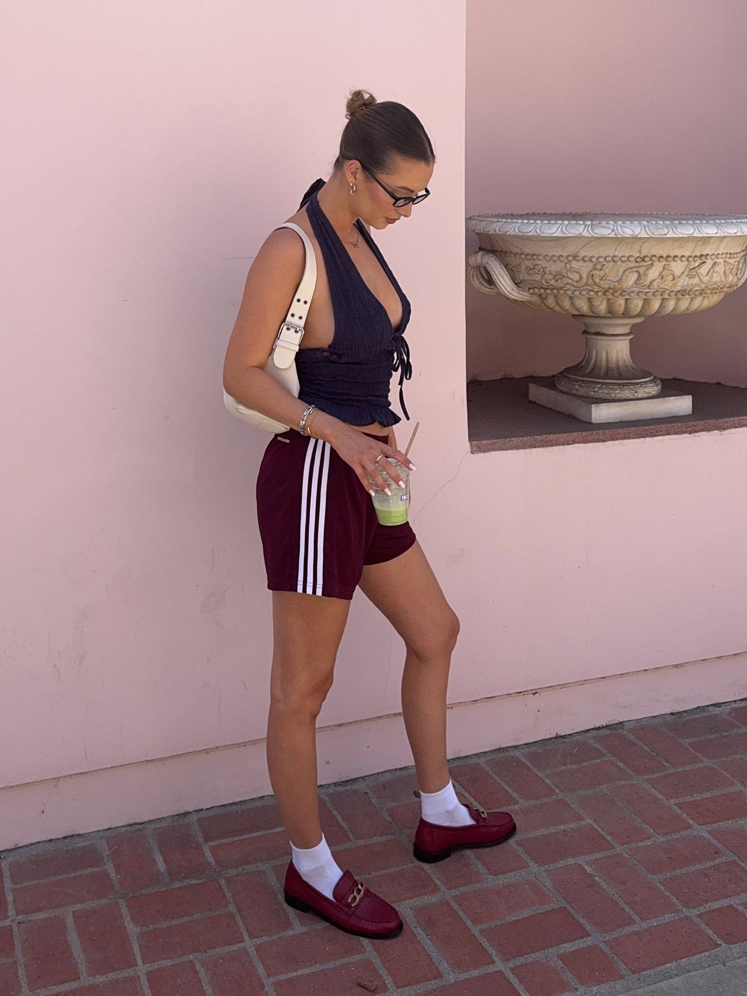 Casual summer fit- halter top, adidas shorts, and loafers

#LTKActive #LTKFindsUnder100 #LTKStyleTip