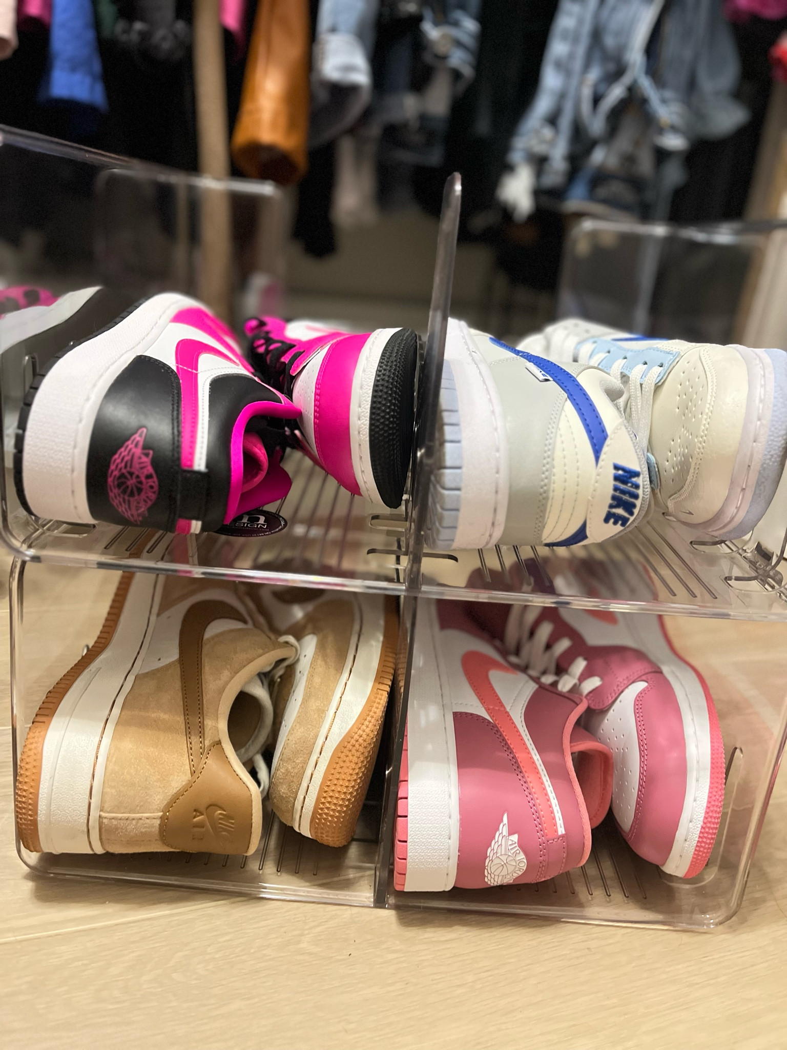 mDesign stackable shoe organizers are perfect for adding more to your shoe collection!