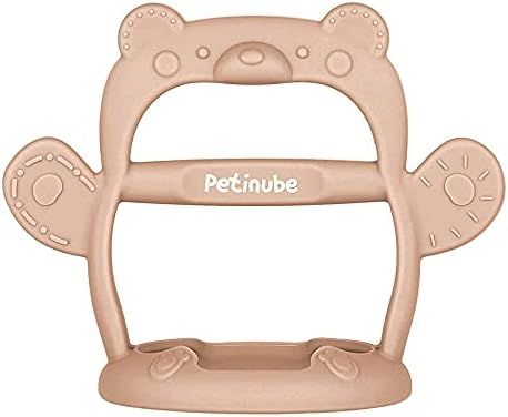 PETINUBE Anti-Dropping Silicone Baby Wrist Teether Soothing Pacifier for Infants 3+ Months Babies, P | Amazon (US)