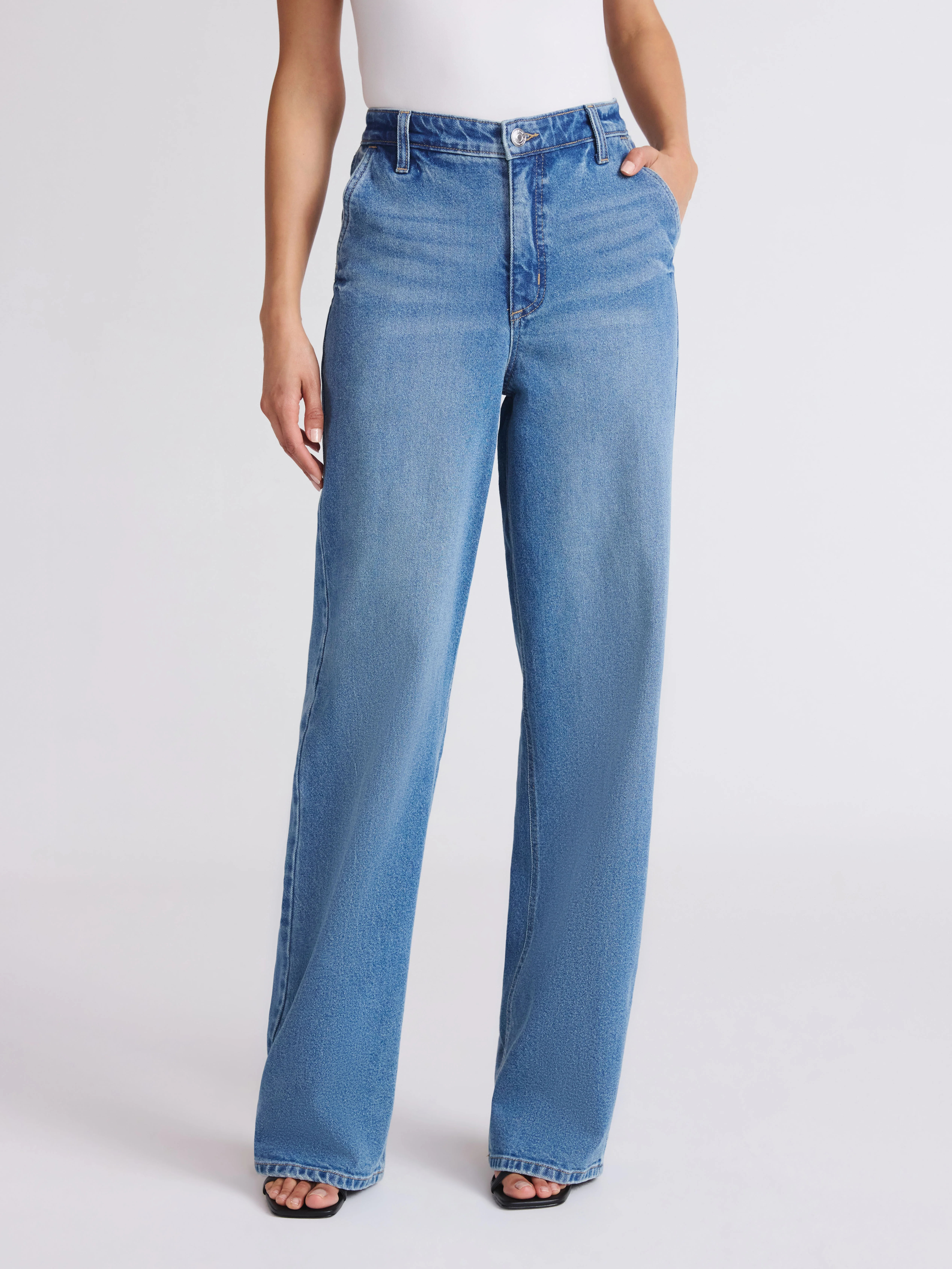 Sofia by Sofia Vergara Women's Diana Relaxed High Rise Straight Jeans, 30", 32.5" and 34" Inseams... | Walmart (US)