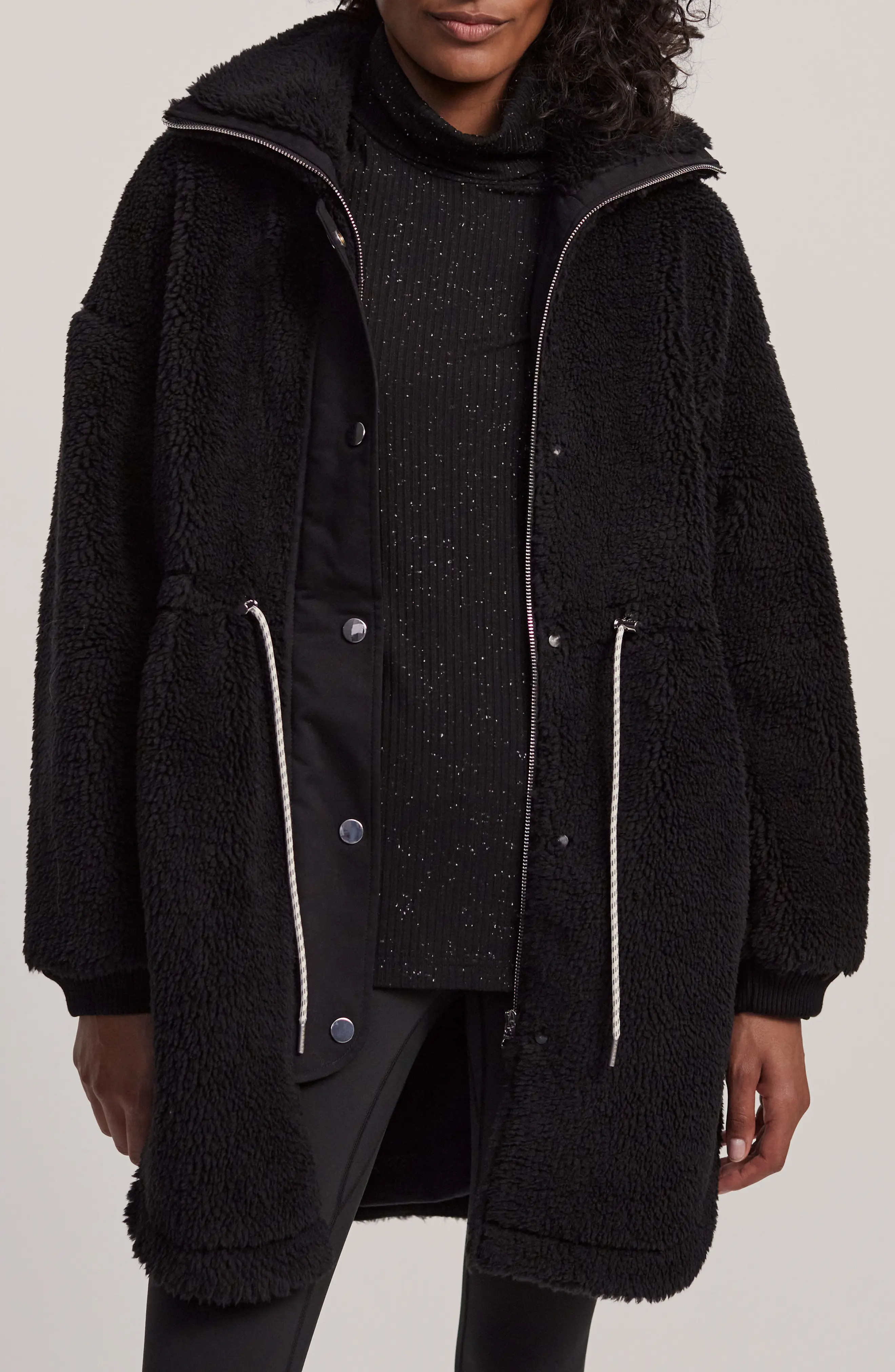 Varley Jamie Faux Shearling Coat in Coffee Bean at Nordstrom, Size Small | Nordstrom