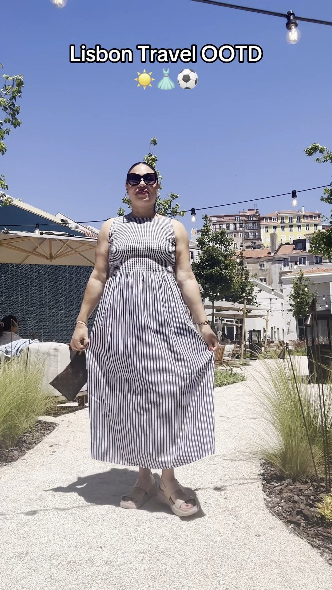 The perfect casual chic travel outfit for a day in Lisbon! Paired the Cosima nap dress with possibly the most comfortable sandals for walking and traveling. These shows are a must IMO! 

#LTKTravel #LTKMidsize #LTKSummerEdit