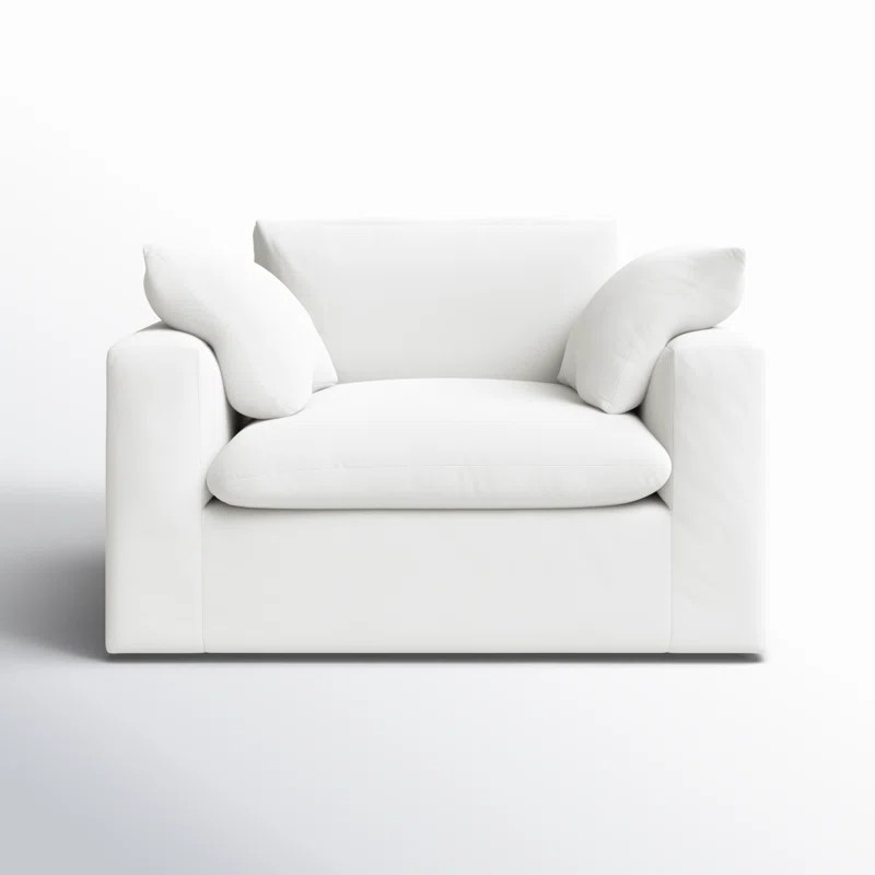 Remy Slipcovered Chair And A Half | Wayfair North America